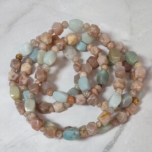 Jay King Rhodochrosite/Amazonite Gemstone Necklace